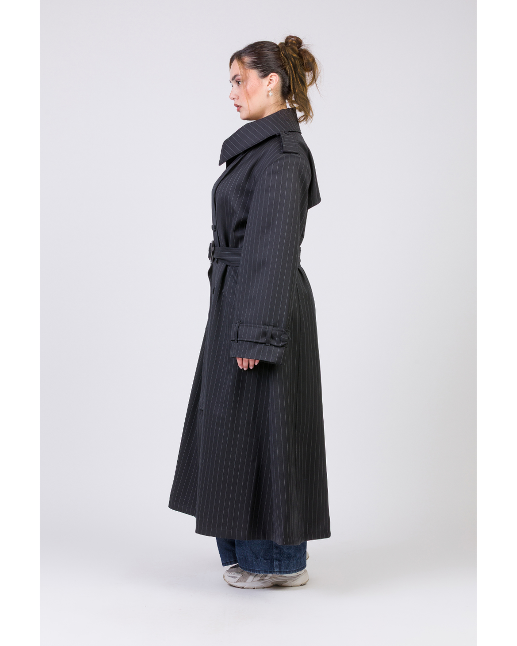 Trench Negro con lineas - Oveja bellavista tomé