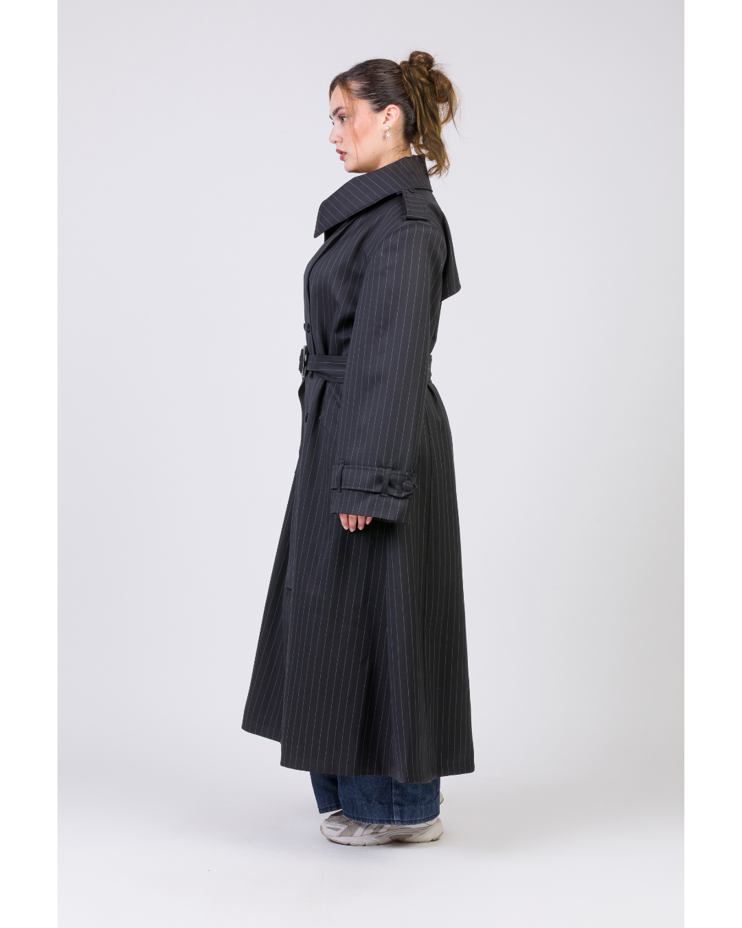 Trench Negro con lineas - Oveja bellavista tomé
