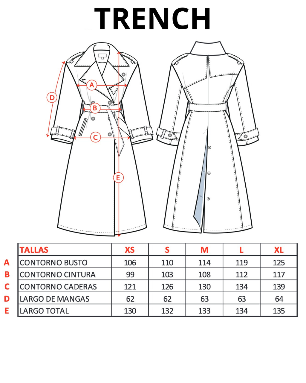 Trench Negro con lineas - Oveja bellavista tomé