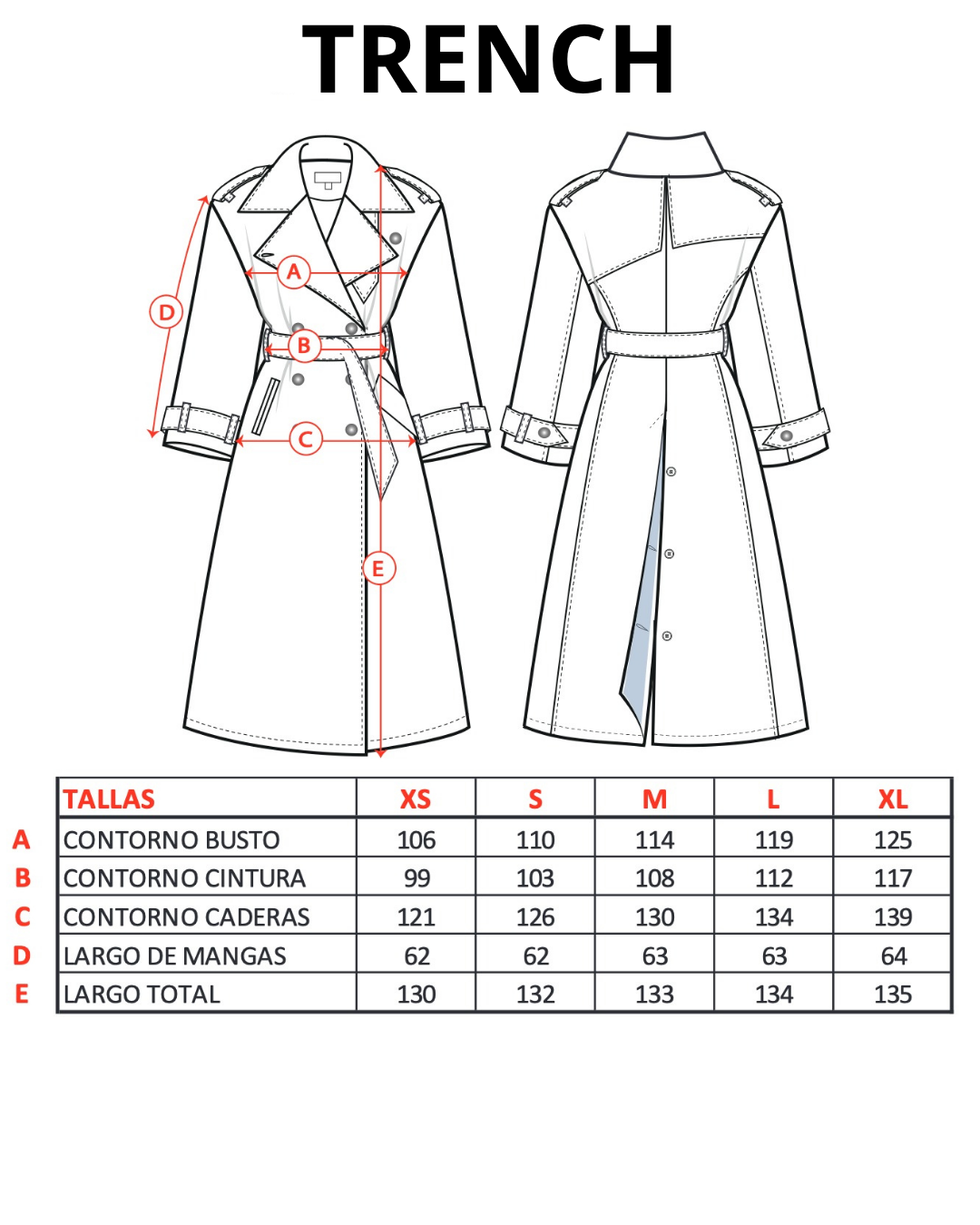 Trench Negro con lineas - Oveja bellavista tomé